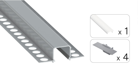 TEKKNI MOSSO Set, silver, frozen cover, 2.02 m