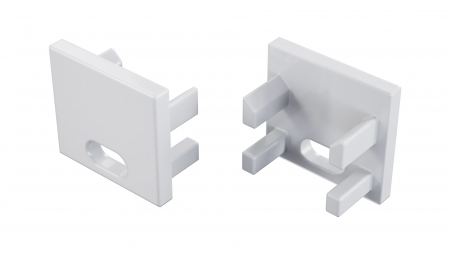 LUMINES ALU End cap CANTO/VIGO white lacquered with a hole