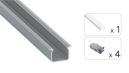 TEKKNI UHRE Set, silver, milky cover, 3 m