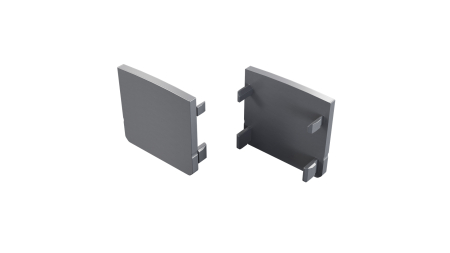 LUMINES ALU End cap RAI silver anodized