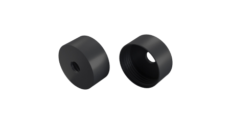 LUMINES SFERO ALU end cap MS1 anodized black with hole