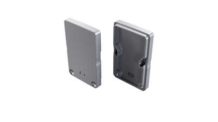 LUMINES End cap LUMINES DILEDA+TALL silver lacquered 2w1