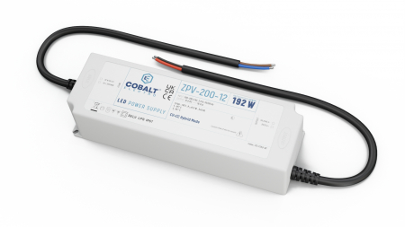 CobaltElectro 192W 12V IP67 ZPV LED power supply