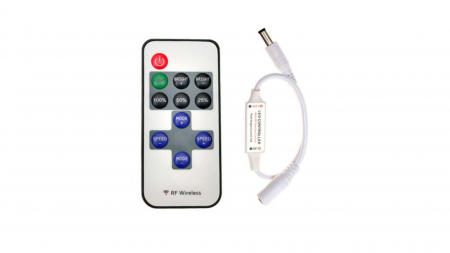 LED dimmer 12V 72W 11 buttons, RF remote + plug