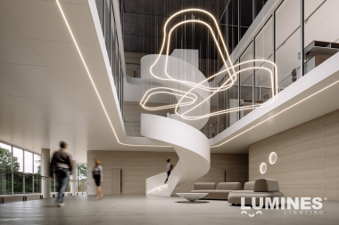 Lumines profile type FLEXA lacquered white, 1 m