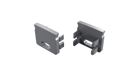 LUMINES ALU End cap SEI silver anodized with a hole