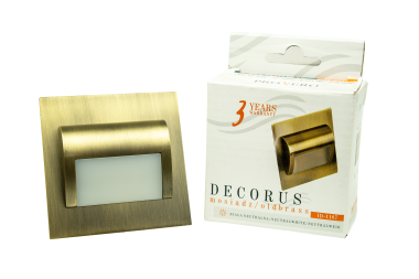 LED stair luminaire 12V DECORUS Neutral, Brass