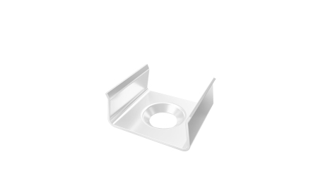 MET mounting clip for LUMINES atom profile, white lacquered