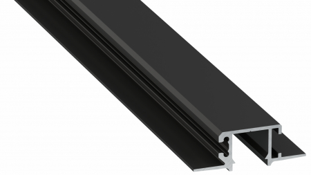 Lumines profile type MONO lacquered black full without perforation 2,02 m