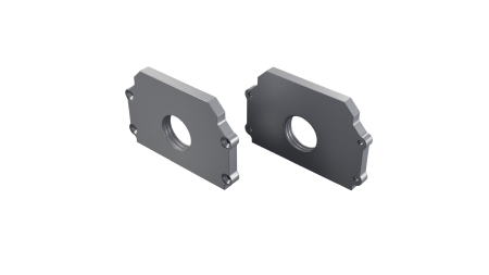 LUMINES ALU End cap TECO silver anodized with a hole