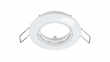 Ceiling lighting point fitting OPRA cast round adjustable white