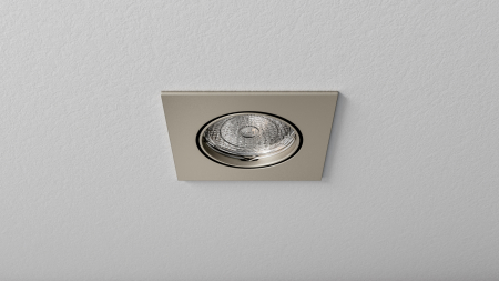 Ceiling lighting point fitting ELAR cast square adjustable satin