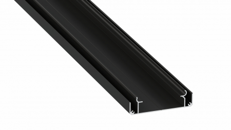 Lumines profile type LARGO M1 lacquered black, 2,02 m