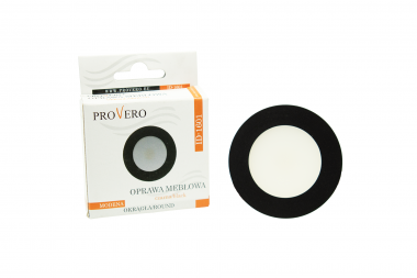 Recessed round furniture luminaire, 2 W, black – neutral-white