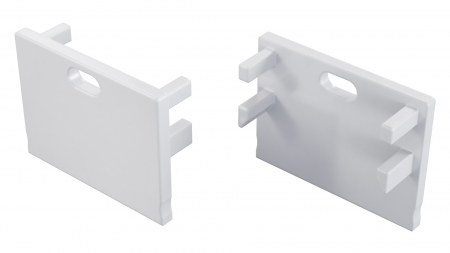 LUMINES ALU End cap Motta white lacquered with a hole