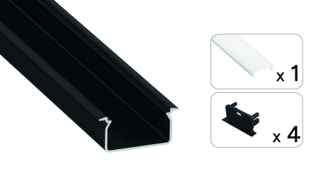 TEKKNI SET SKAST black, frozen cover 3 m