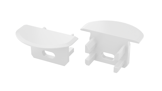 LUMINES End cap U white with a hole