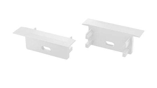 LUMINES End cap Gemi white with a hole