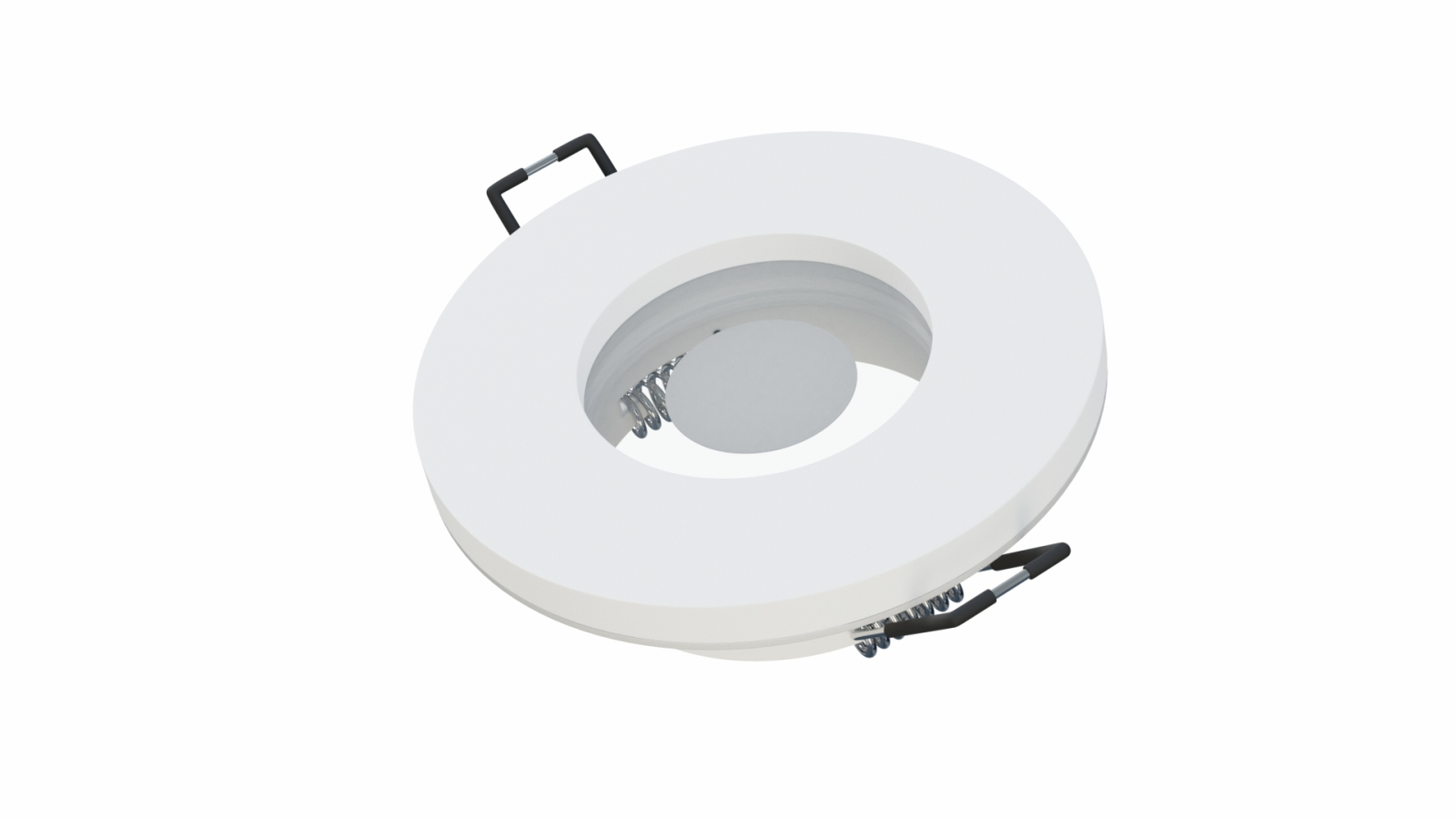 Ceiling lighting point fitting Aqua cast round Fixted white