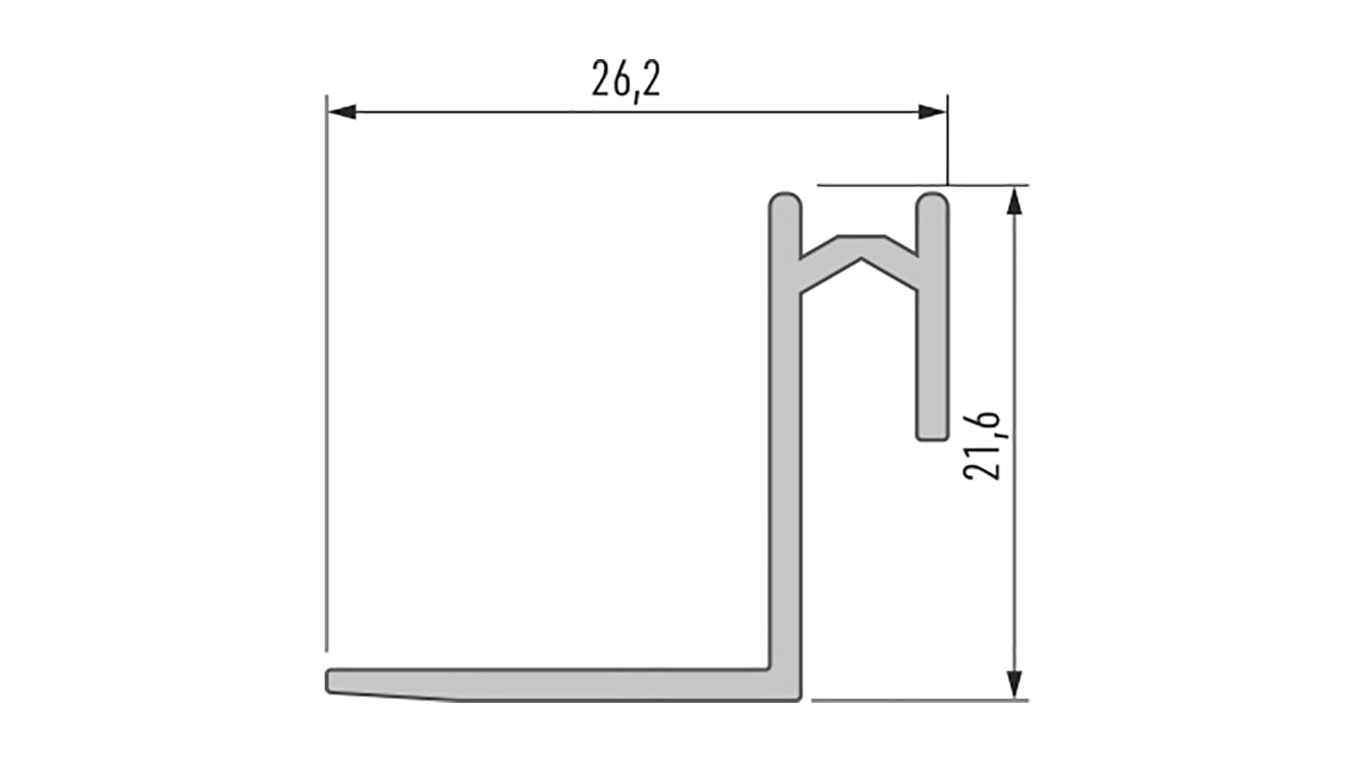 Lumines profile type Roset lacquered white, 3 m