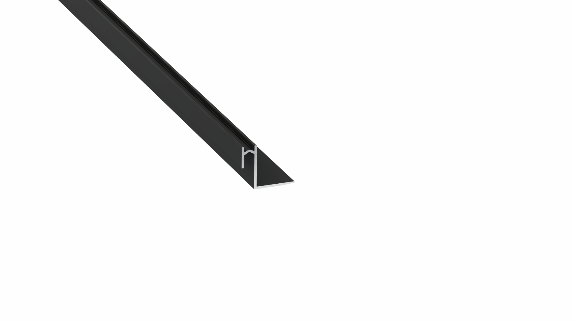 Lumines profile type Roset lacquered black, 1 m