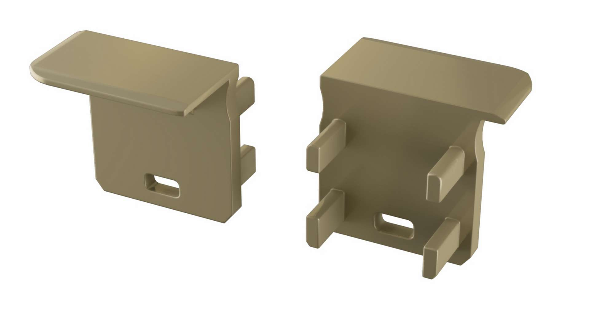 LUMINES ALU end cap J inox left with a hole