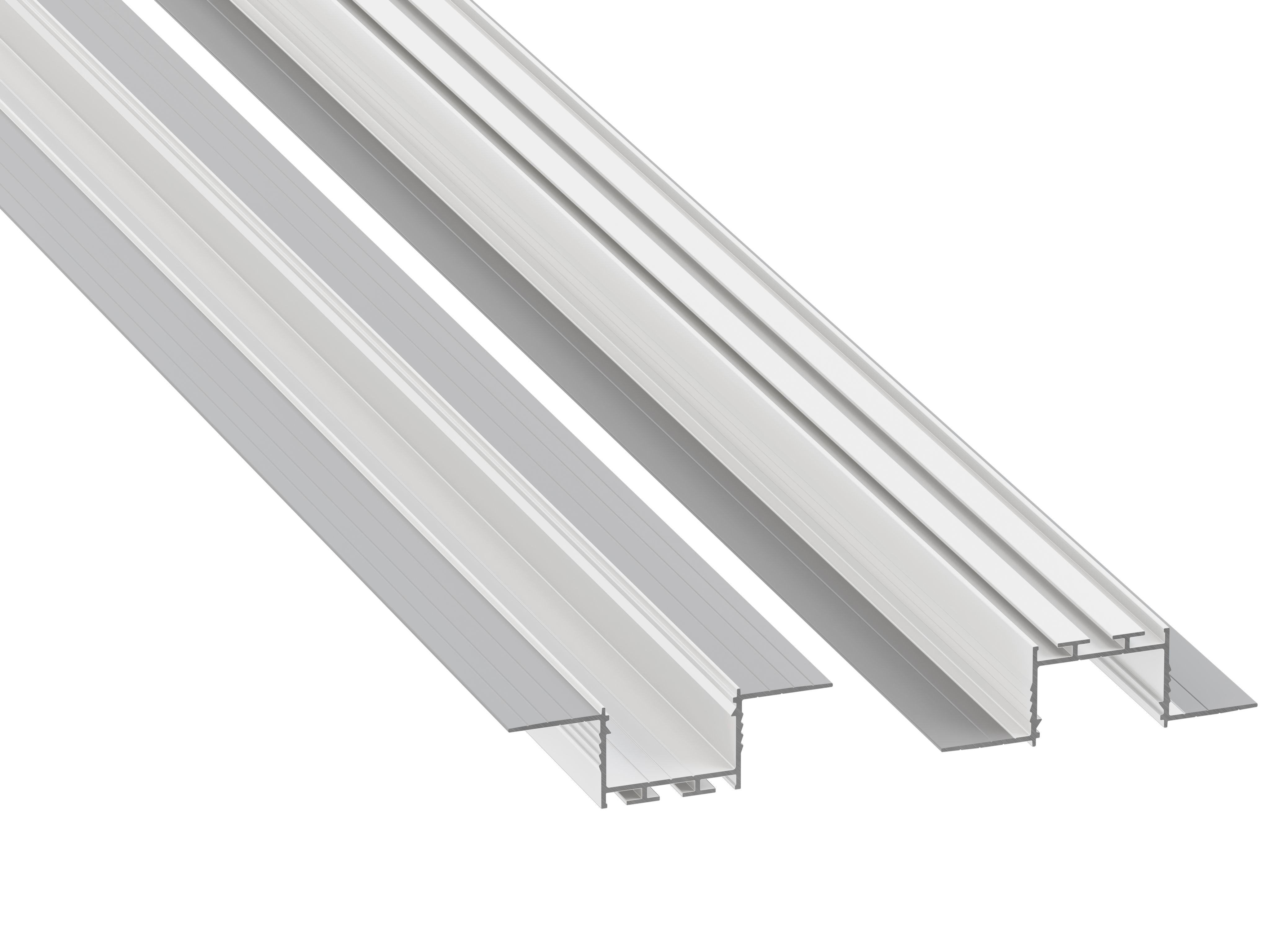 Profile LUMINES type akin white lacquered 3 m