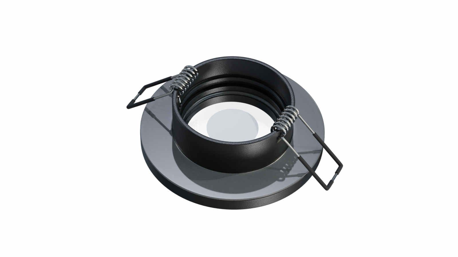 Ceiling lighting point fitting Aqua cast round Fixted black