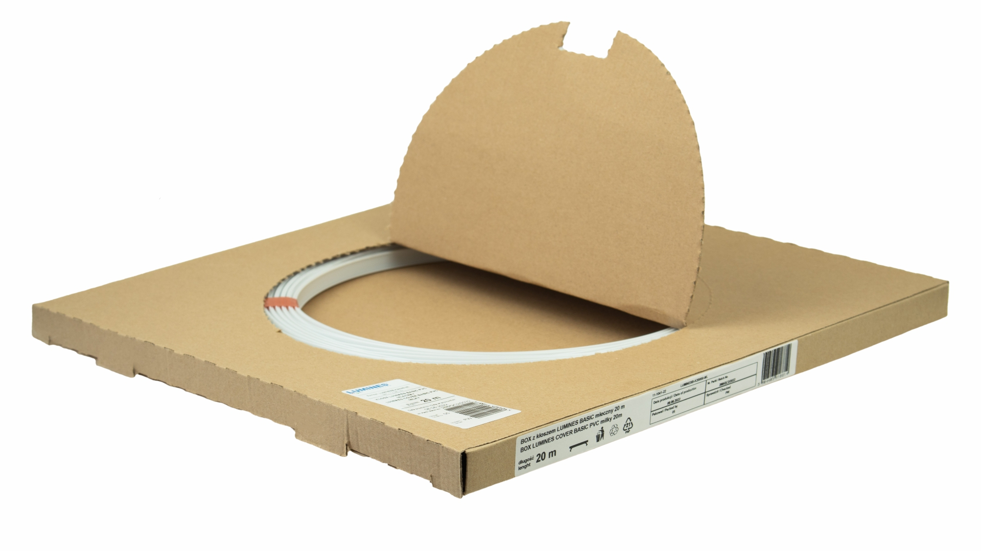 BOX LUMINES COVER BASIC PVC milky 20m