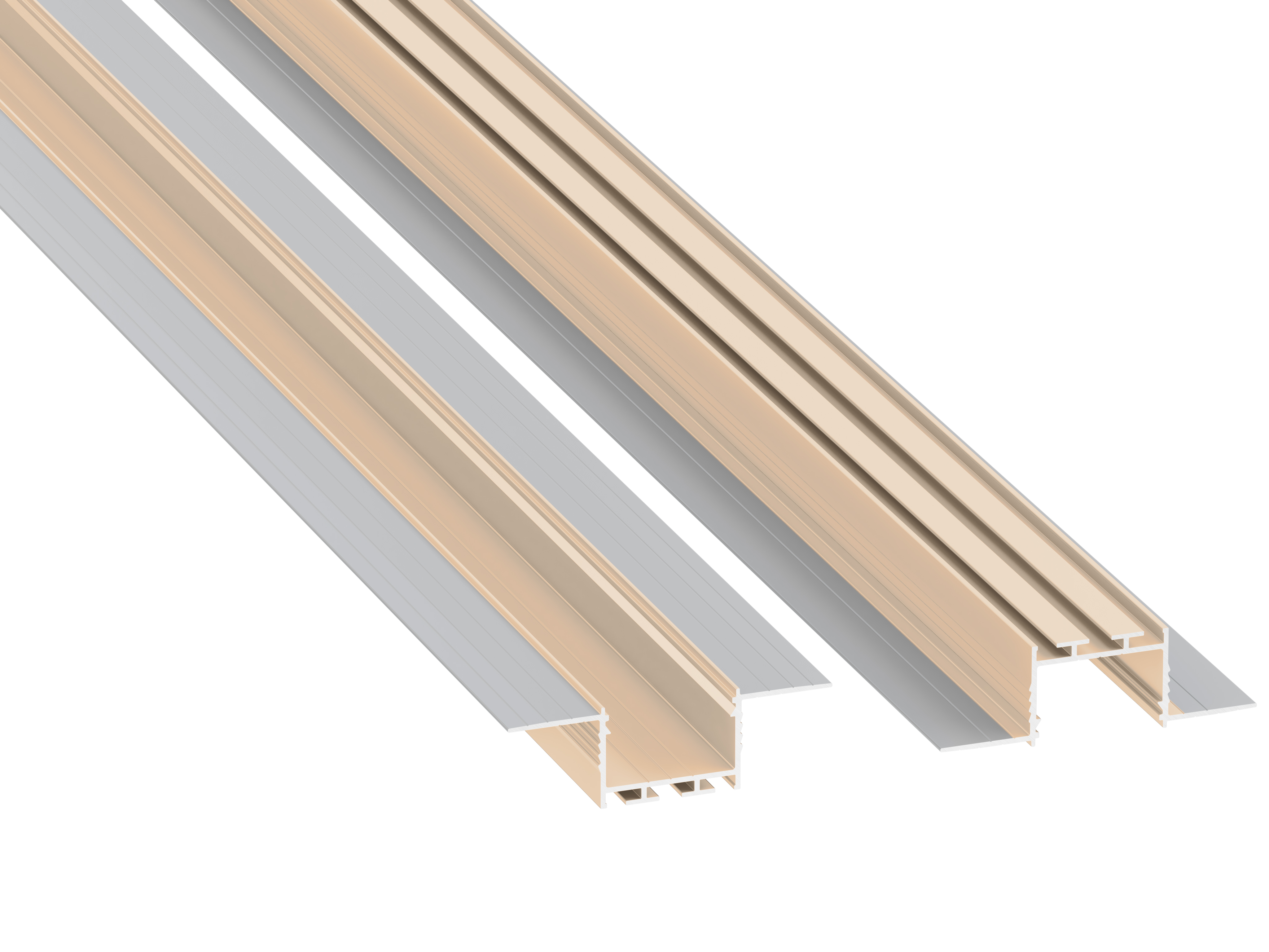 Profile LUMINES type akin Light Ivory lacquered 1 m