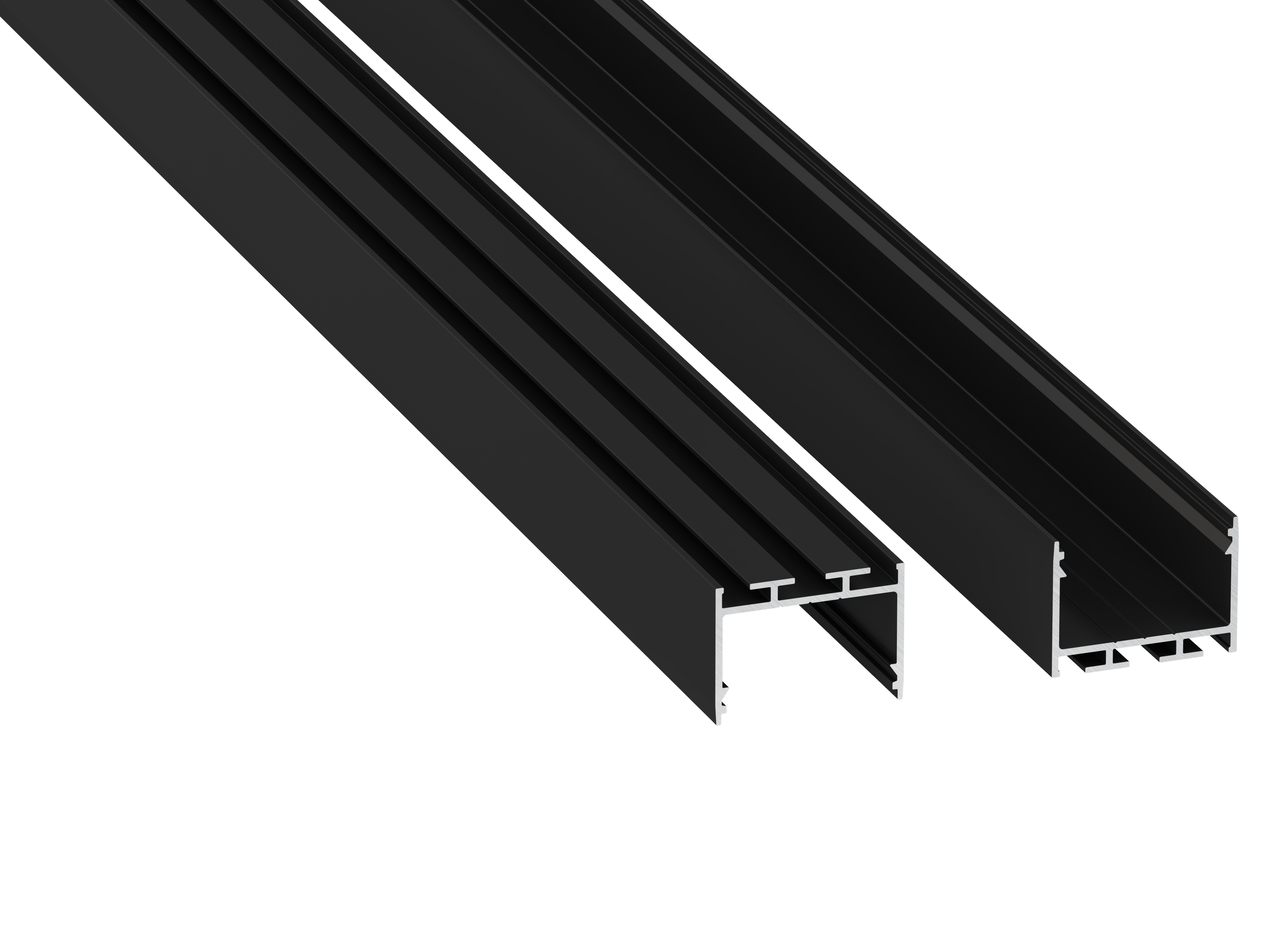 Profile LUMINES type alba black lacquered 2,02 m