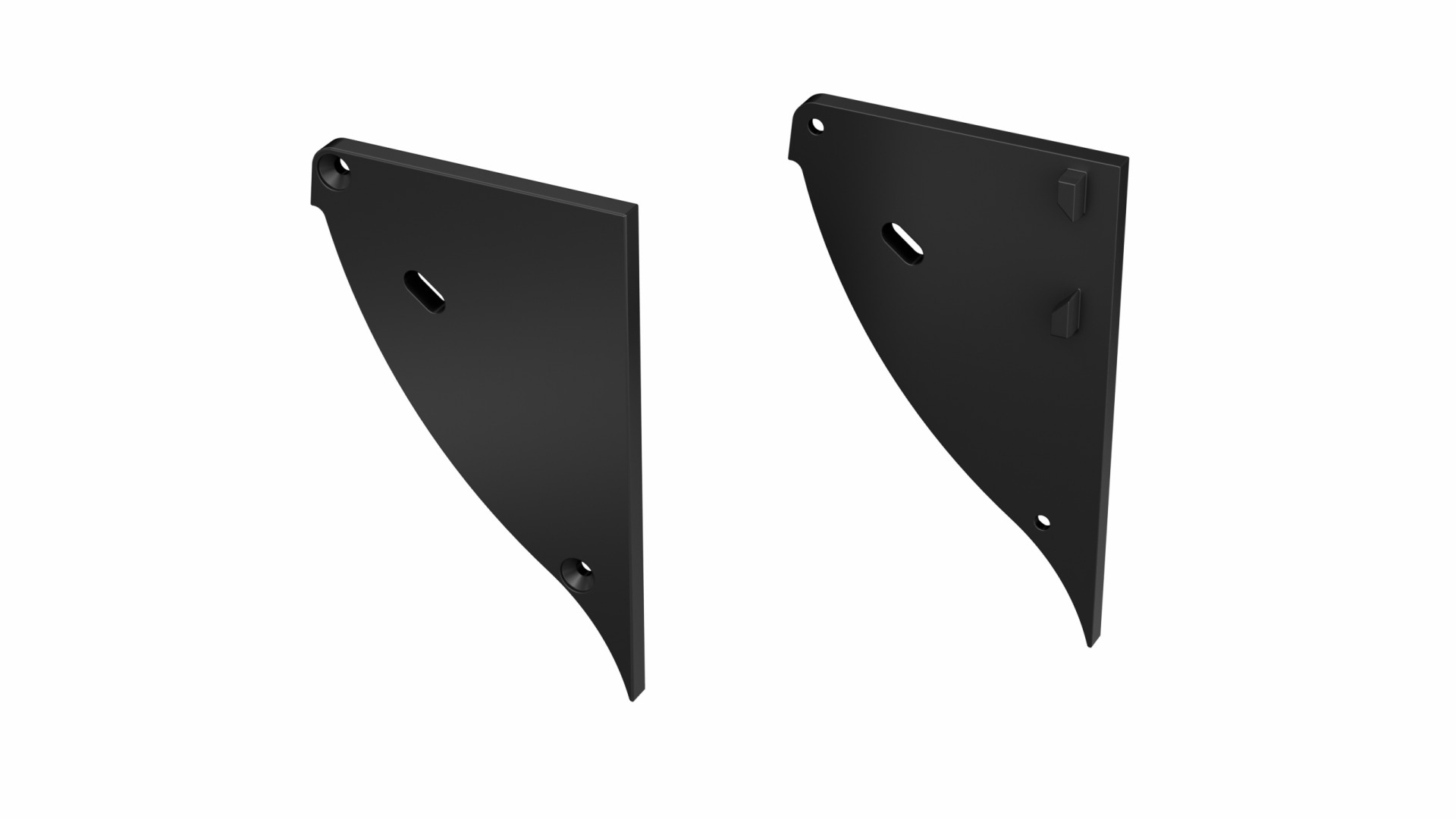 End Caps LUMINES CONVA lacquered black right with hole