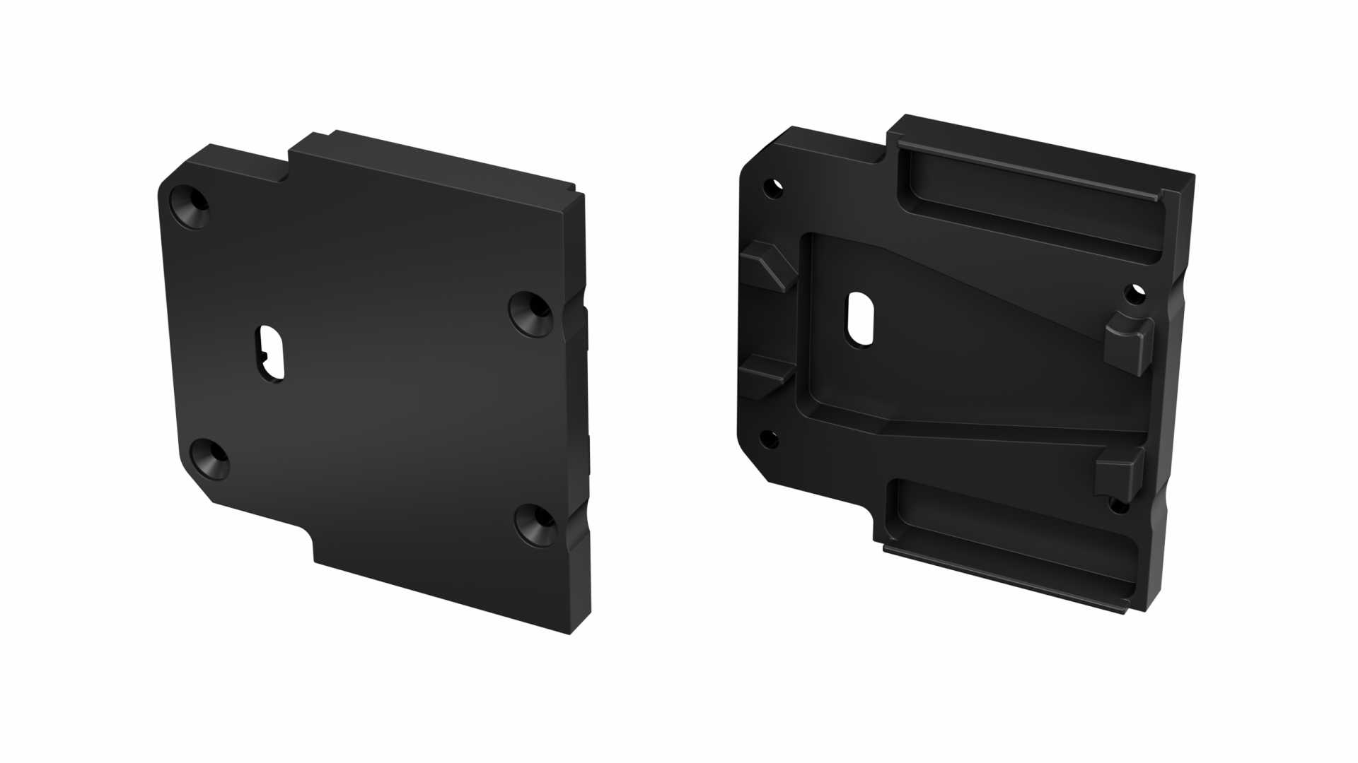 End Caps LUMINES DOPIO lacquered black with hole