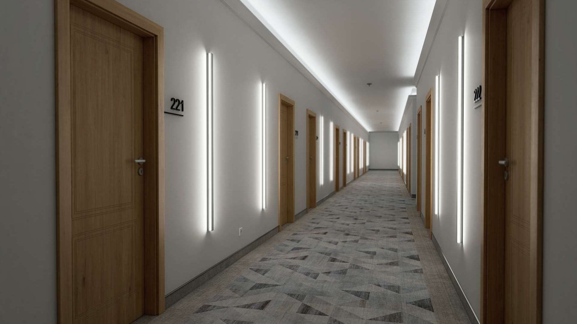 Lumines profile type DOPIO lacquered black, 3 m