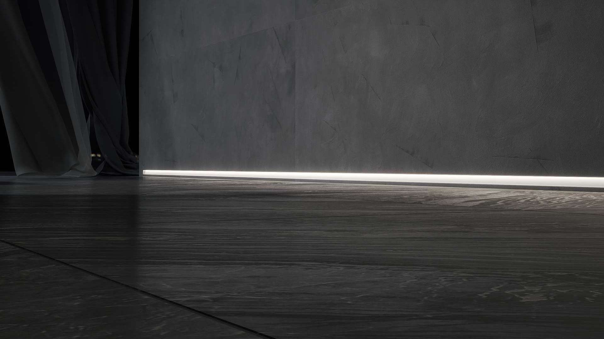 Lumines profile type TIANO lacquered black, 3 m