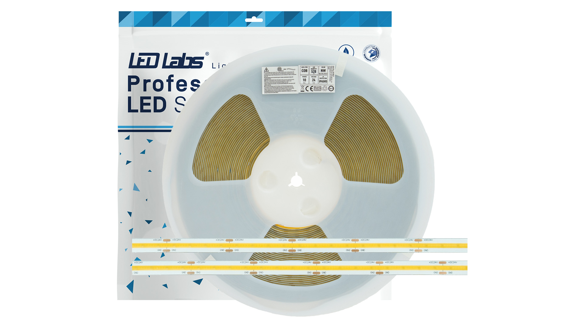 PROFI 24 V 2640 LED STRIP COB 10 W 2700 K RA 90 IP65HS - 20 m