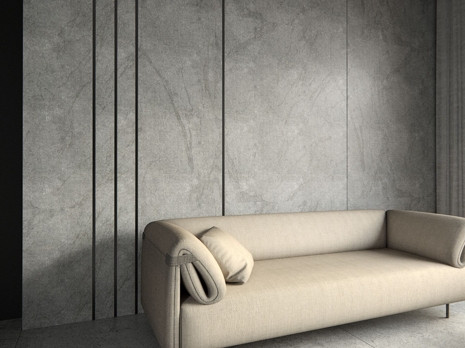 LUMINES SLIM cover PMMA black 2,02 m