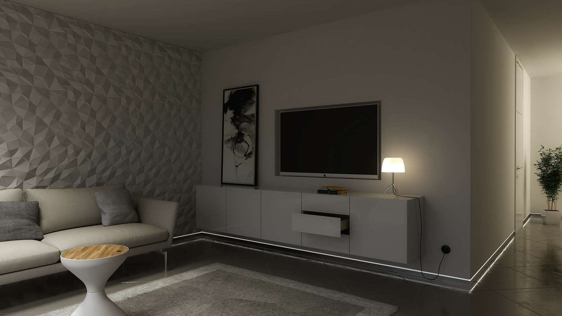 Lumines profile type FLARO lacquered black, 3 m