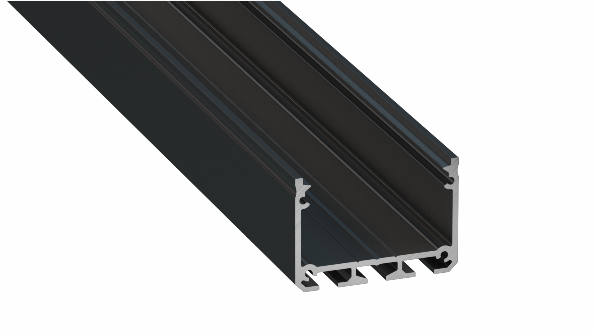 Lumines profile type ILEDO lacquered black, 2 m