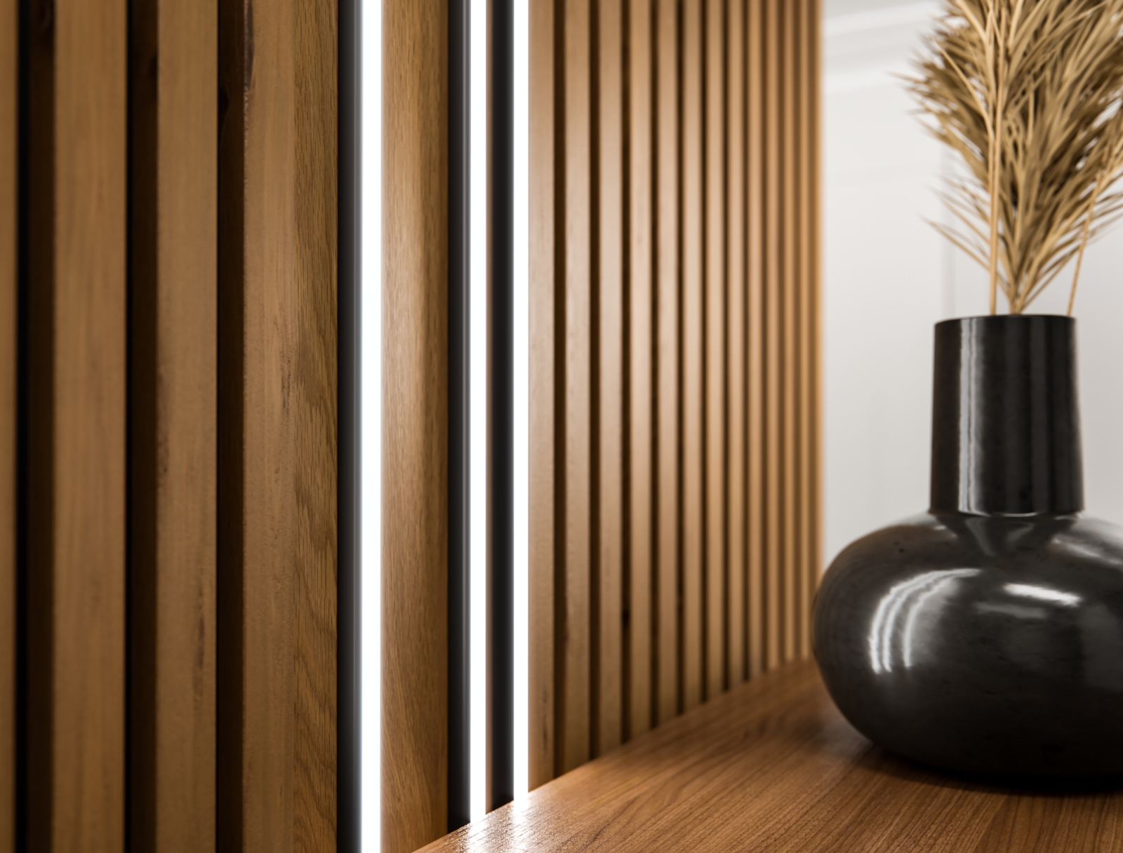 Lumines profile type Zati lacquered black, 2 m