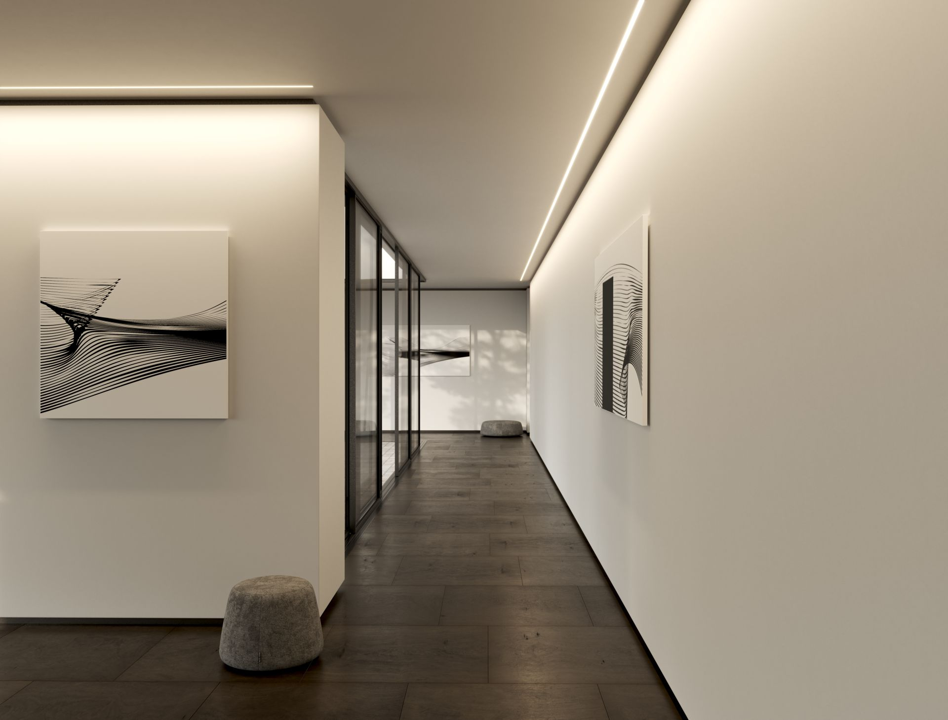 Profile LUMINES type Plato silver anodized 2,02 m