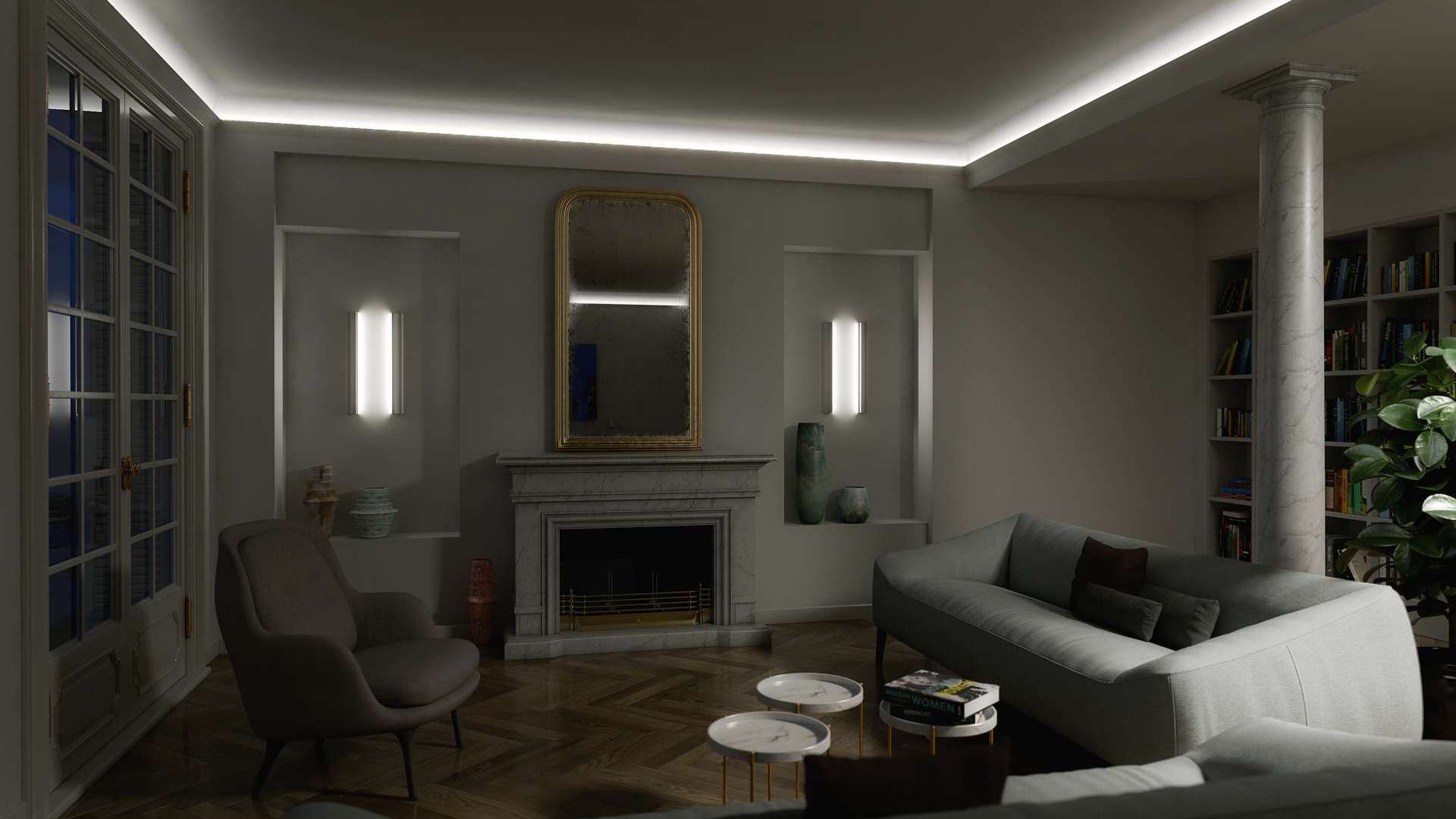 Lumines profile type Conva lacquered black, 3 m