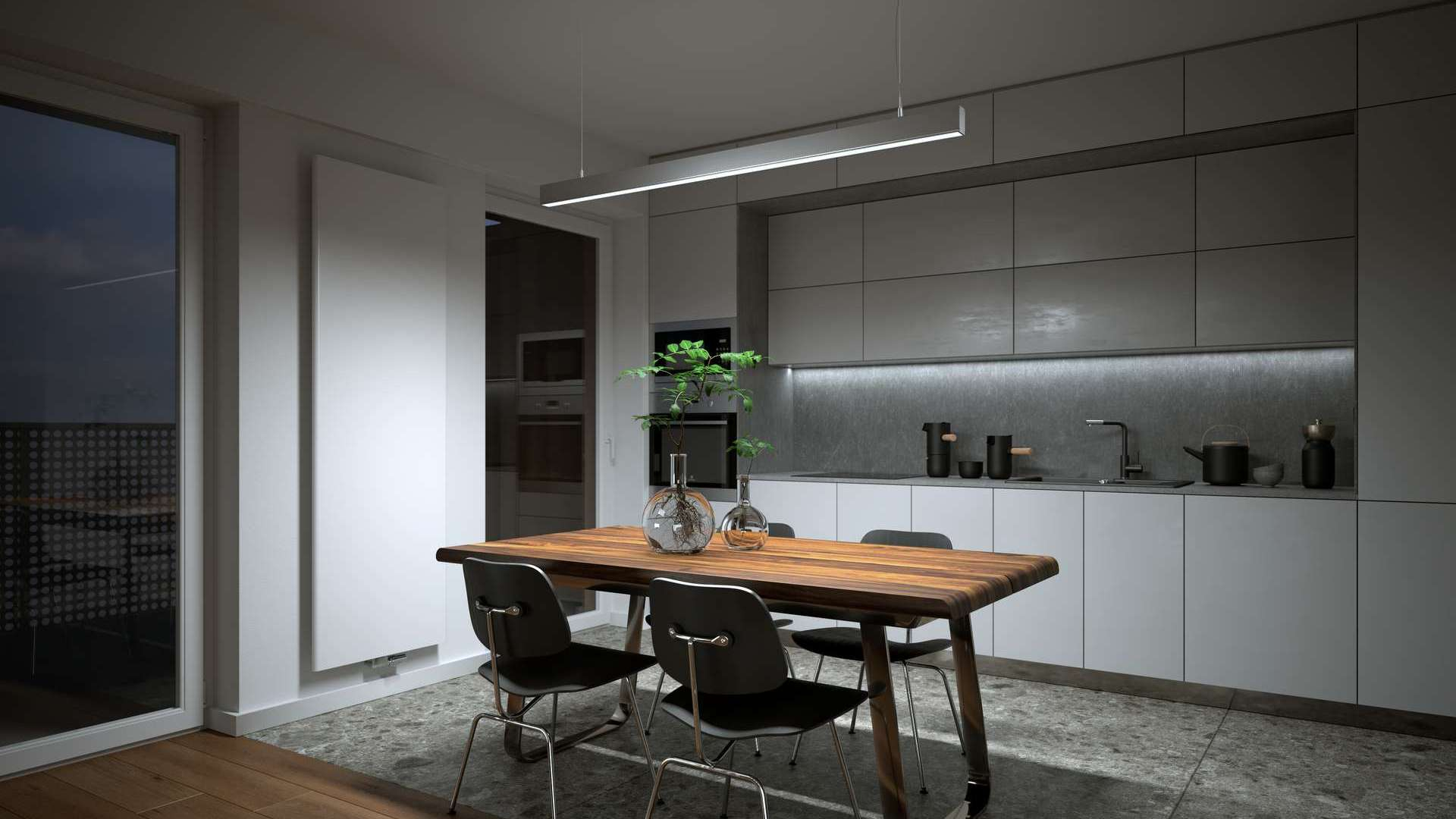 Lumines profile type Claro lackiert black, 2,02 m