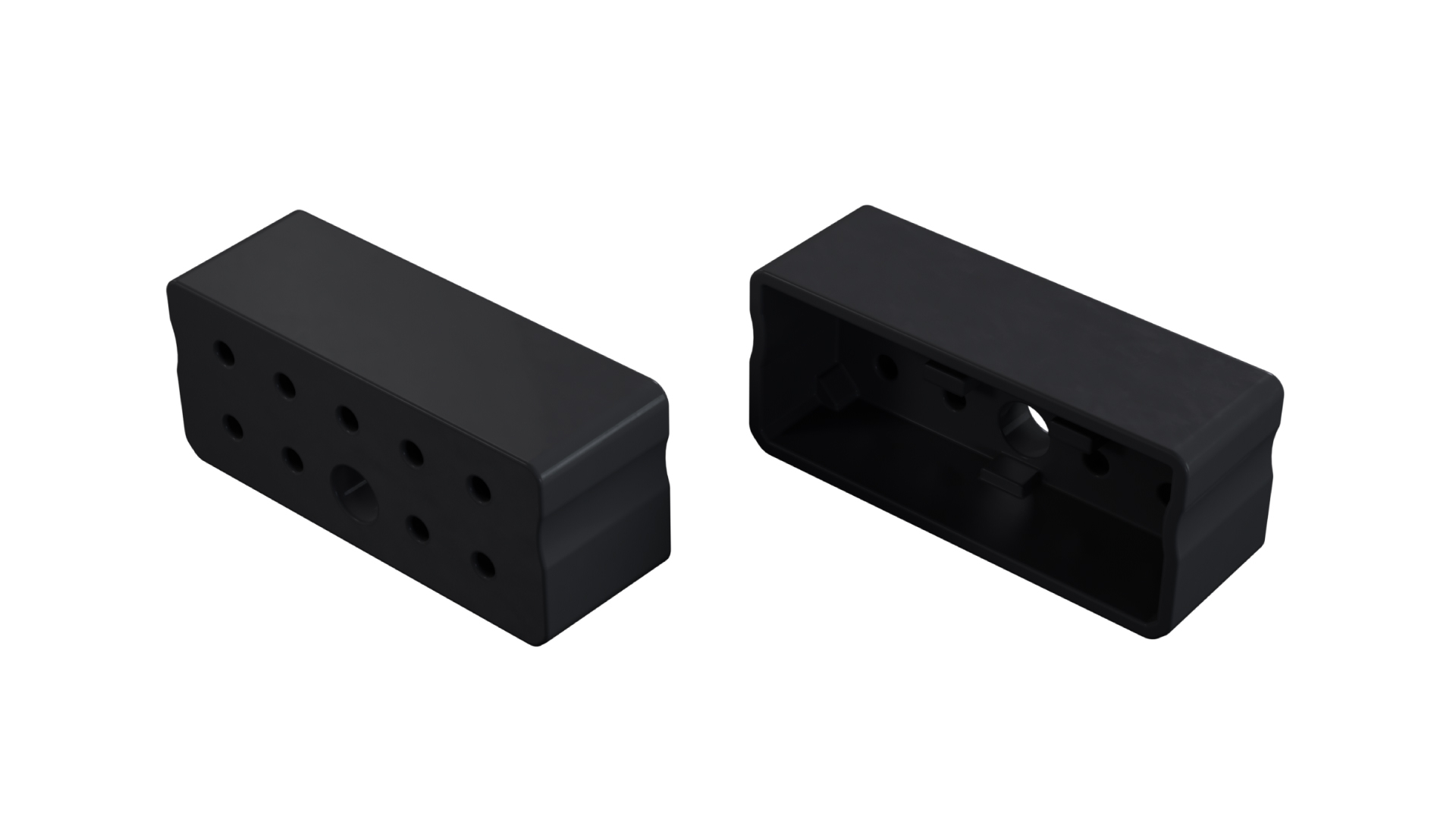 PLASTIC end cap CAPO for profile DUAL, black