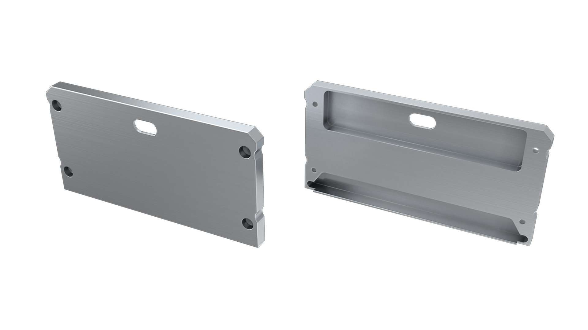 LUMINES ALU end cap LARGO silver with a hole