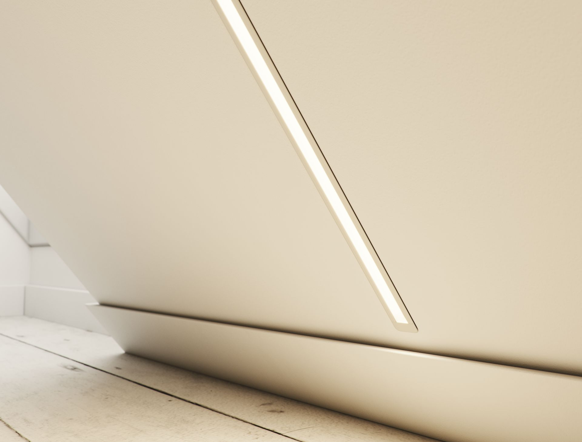 Profile LUMINES type U white lacquered 2,02 m