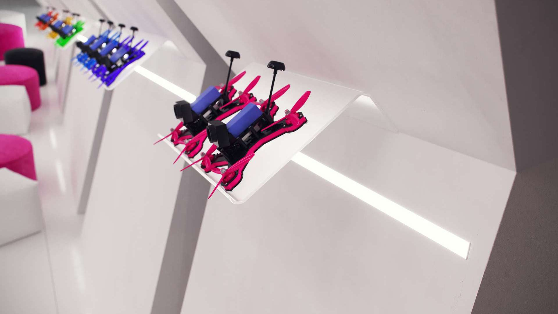 Lumines profile type Zati lacquered black, 1 m