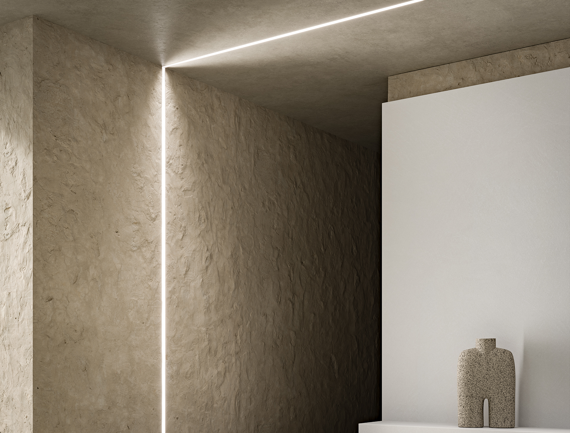 Profile LUMINES type akin black lacquered 3 m