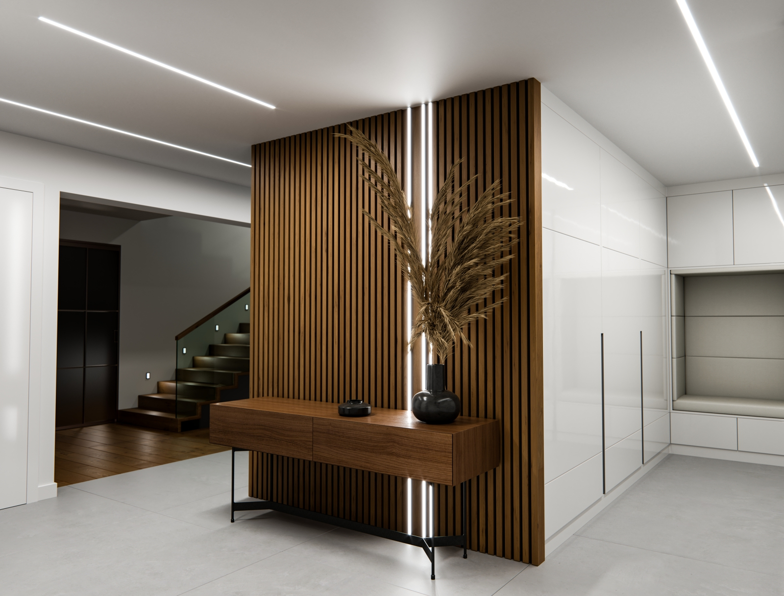 Lumines profile type Zati lacquered black, 2 m