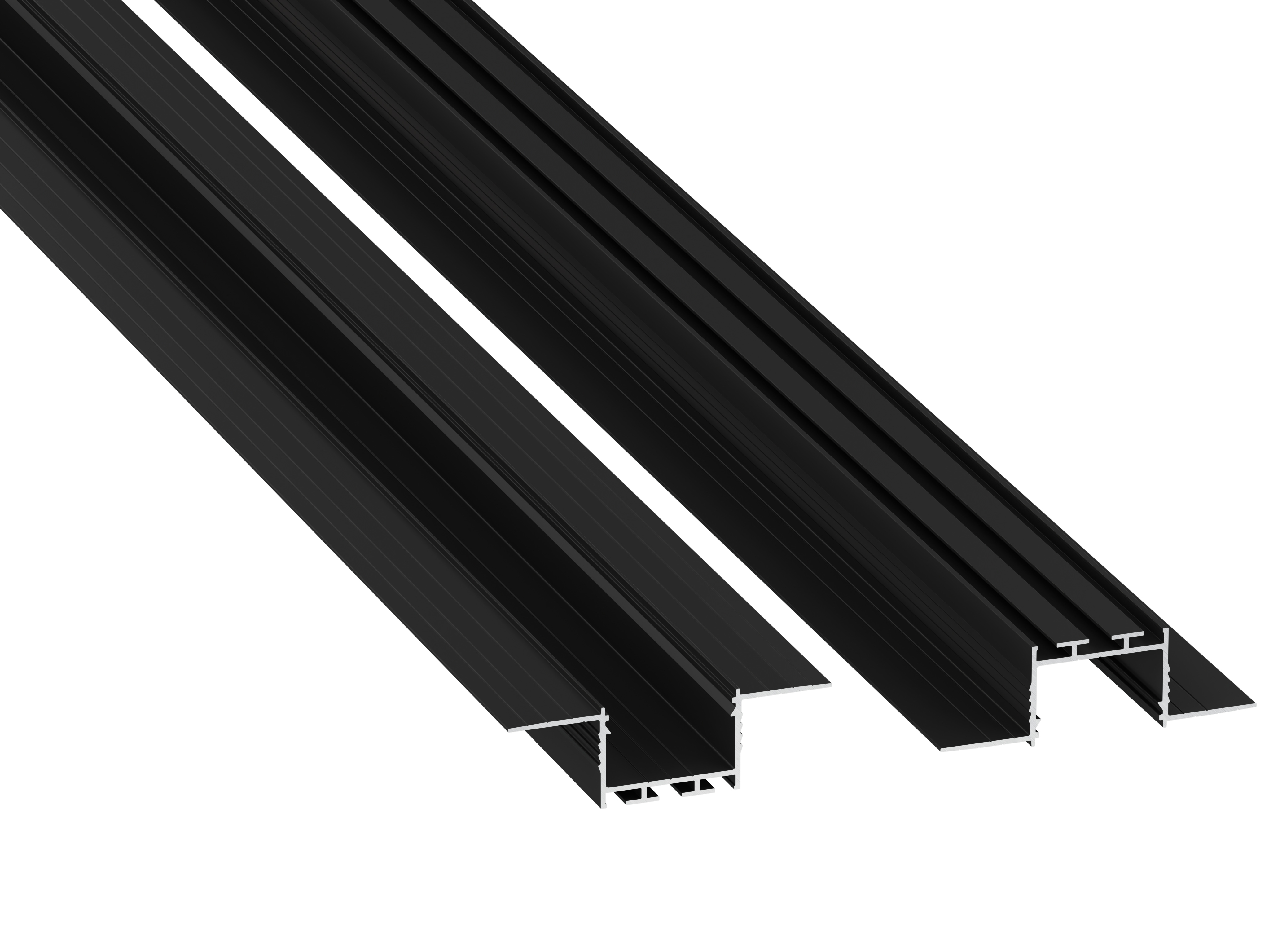 Profile LUMINES type akin black anodized 1 m